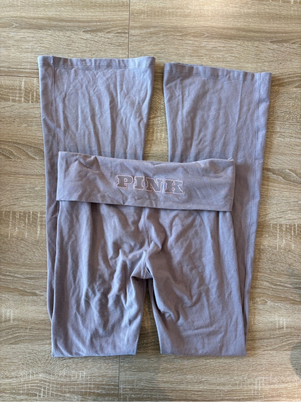 Victoria's Secret PINK All-Day Cotton Foldover Flare Leggings size small